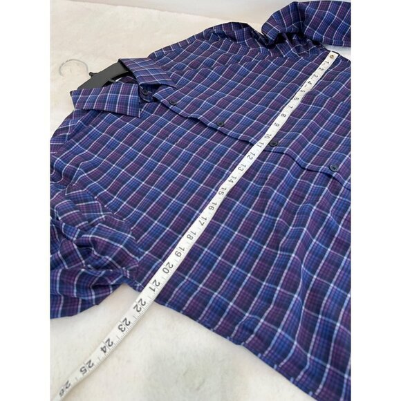 NWOT W.R.K Size 16 OMBRE 4 Way Stretch CHECK PERFORMANCE DRESS SHIRT MSRP $98 - Picture 5 of 14